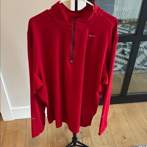 Nike Red 1/4-Zip Pullover